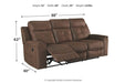 Jesolo Coffee Reclining Sofa - 8670488 - Lara Furniture