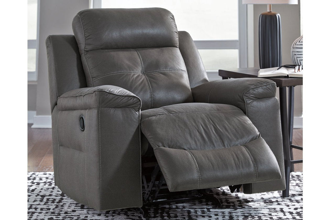 Jesolo Dark Gray Recliner - 8670525 - Lara Furniture