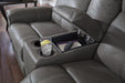 Jesolo Dark Gray Reclining Loveseat with Console - 8670594 - Lara Furniture