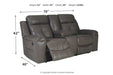 Jesolo Dark Gray Reclining Loveseat with Console - 8670594 - Lara Furniture