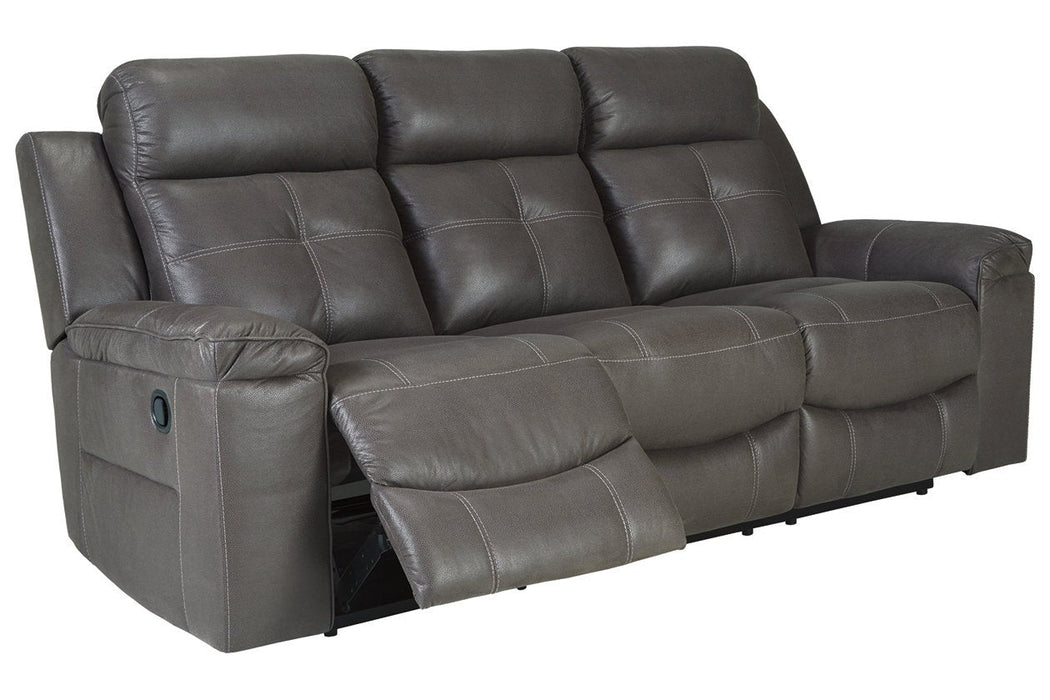 Jesolo Dark Gray Reclining Sofa - 8670588 - Lara Furniture