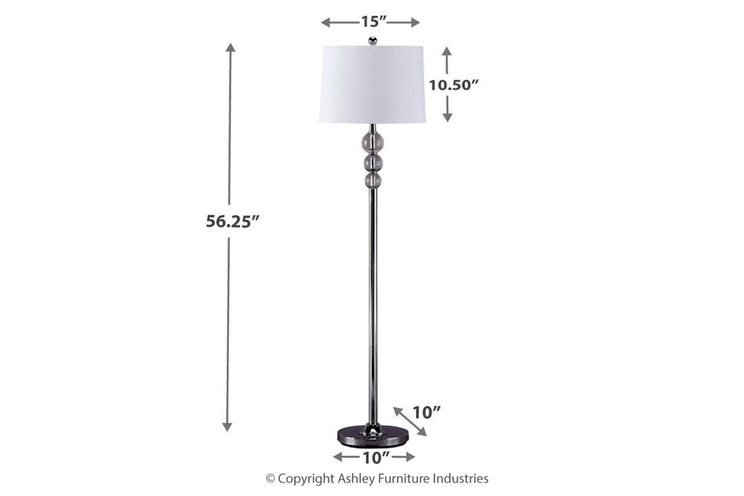 Joaquin Clear/Chrome Finish Floor Lamp - L428081 - Lara Furniture