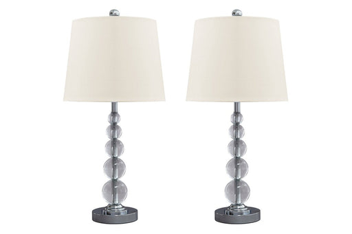 Joaquin Clear/Silver Finish Table Lamp (Set of 2) - L428084 - Lara Furniture