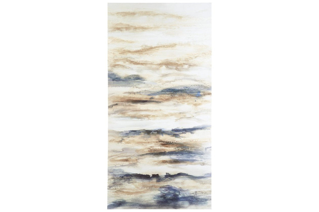 Joely Blue/Tan Wall Art - A8000277 - Lara Furniture