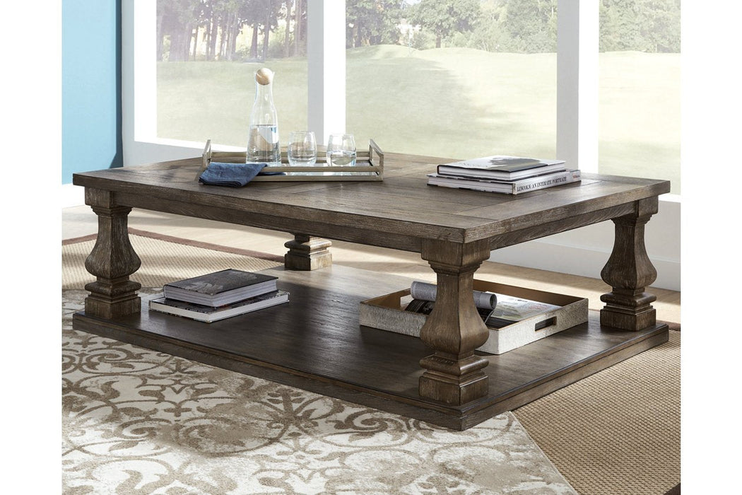 Johnelle Gray Coffee Table - T776-1 - Lara Furniture