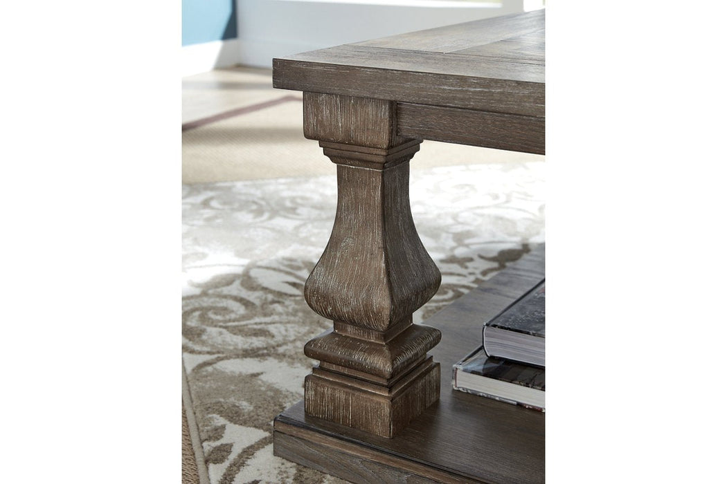 Johnelle Gray Coffee Table - T776-1 - Lara Furniture