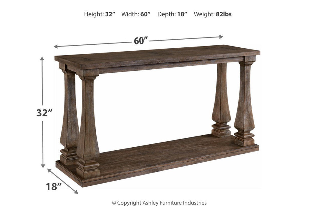 Johnelle Gray Sofa Table - T776-4 - Lara Furniture