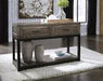 Johurst Grayish Brown Sofa/Console Table - T444-4 - Lara Furniture