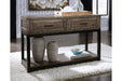 Johurst Grayish Brown Sofa/Console Table - T444-4 - Lara Furniture