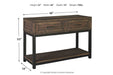 Johurst Grayish Brown Sofa/Console Table - T444-4 - Lara Furniture