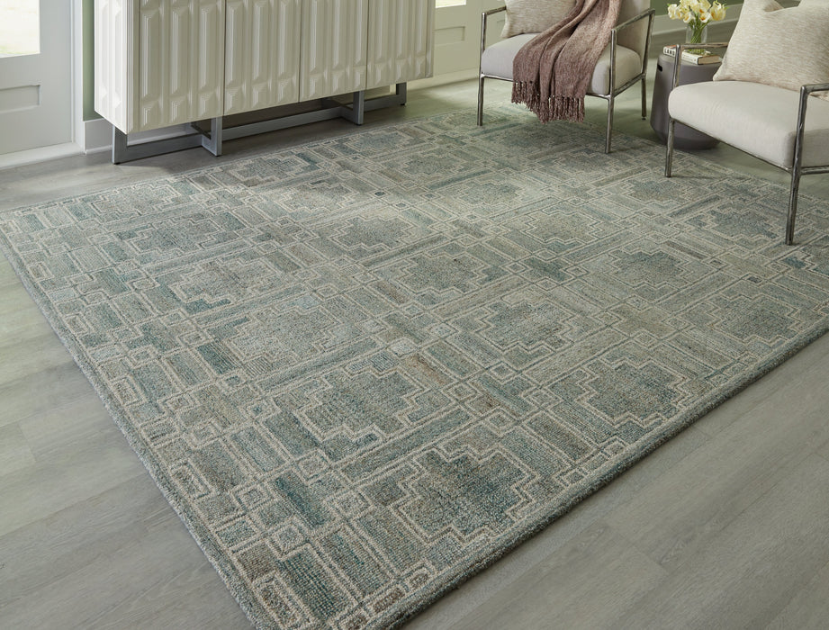 Jossland Green/Ivory Large Rug - R406911