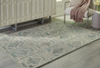 Jossland Turquoise/Ivory Medium Rug - R406912