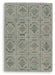 Jossland Turquoise/Ivory Medium Rug - R406912