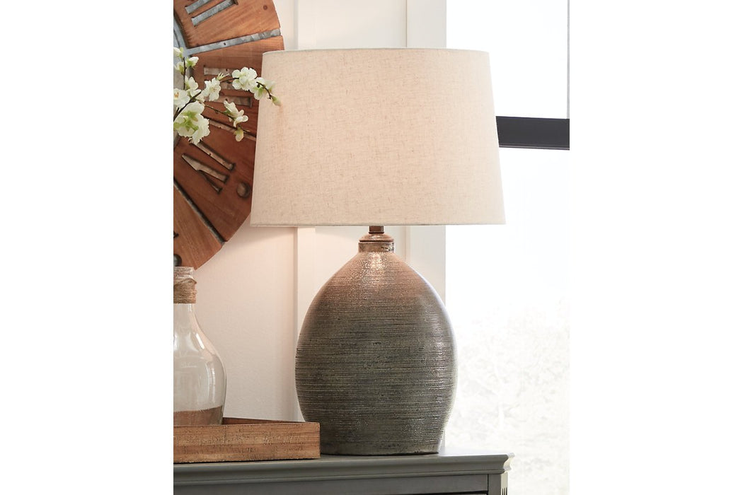 Joyelle Gray Table Lamp - L100744 - Lara Furniture