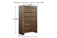 Juararo Dark Brown Chest of Drawers - B251-46 - Lara Furniture