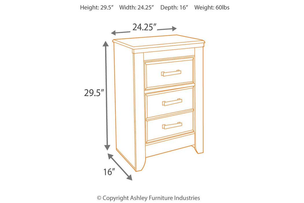 Juararo Dark Brown Nightstand - B251-92 - Lara Furniture