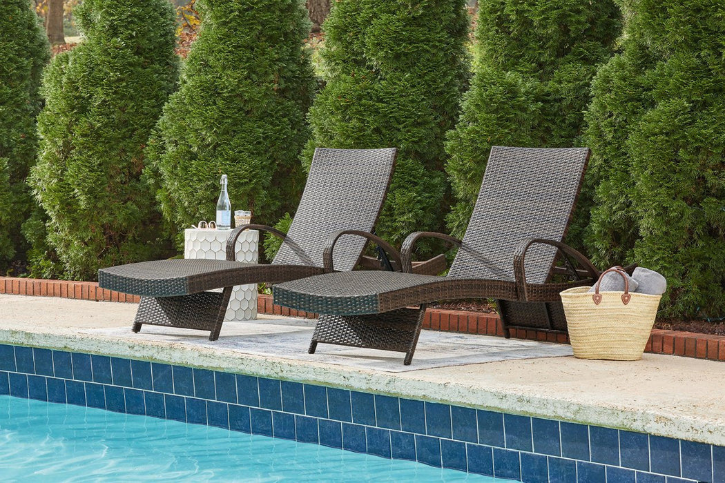 Kantana Brown Chaise Lounge (set of 2) - P283-815 - Lara Furniture