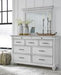 Kanwyn Whitewash Bedroom Mirror - B777-36 - Lara Furniture