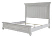 Kanwyn Whitewash King Panel Bed - Lara Furniture