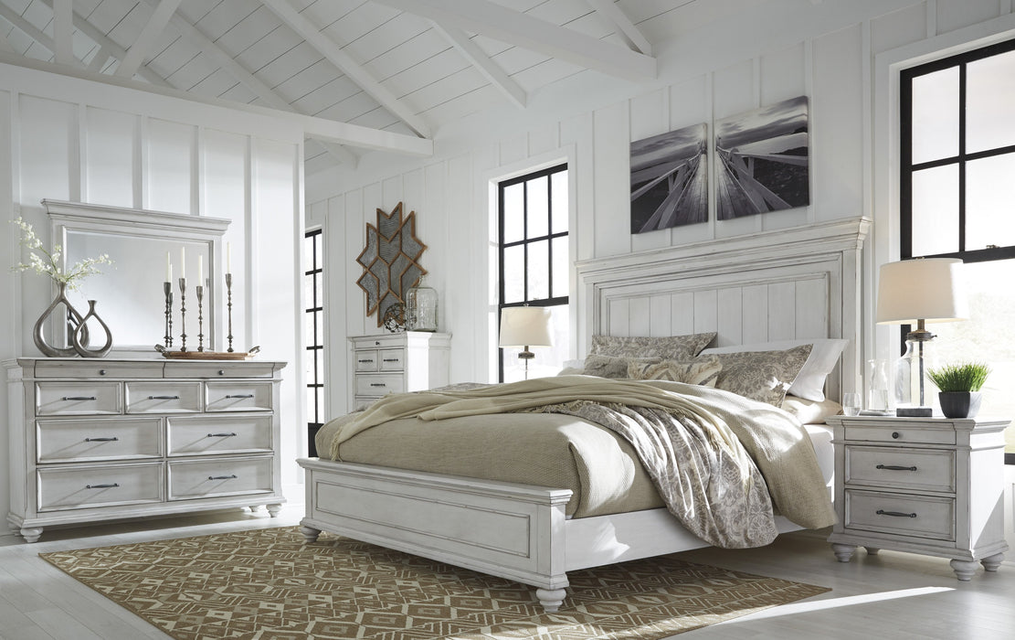 Kanwyn Whitewash Panel Bedroom Set - Lara Furniture