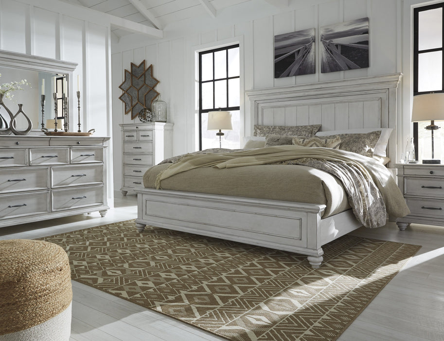 Kanwyn Whitewash Panel Bedroom Set - Lara Furniture