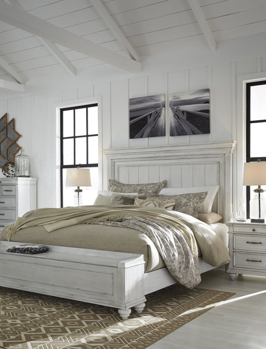 Kanwyn Whitewash Panel Storage Bedroom Set - Lara Furniture