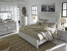 Kanwyn Whitewash Queen Panel Bed - Lara Furniture