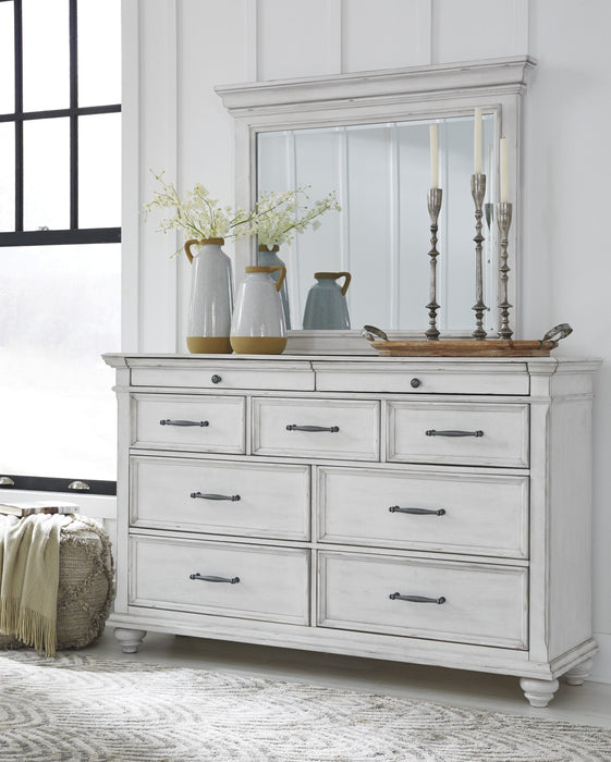 Kanwyn Whitewash Upholstered Storage Bedroom Set - Lara Furniture