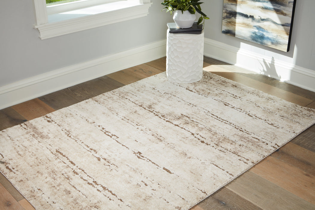 Kasney Cream/Brown Large Rug - R406851