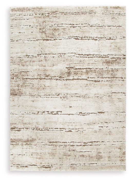 Kasney Cream/Brown Large Rug - R406851