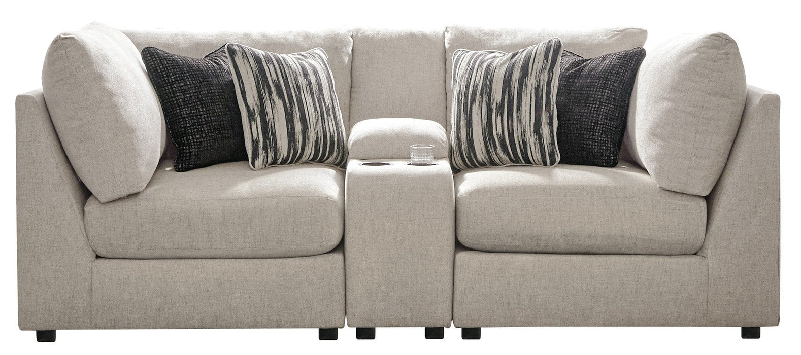 Kellway Bisque 3-Piece Console Loveseat - Lara Furniture