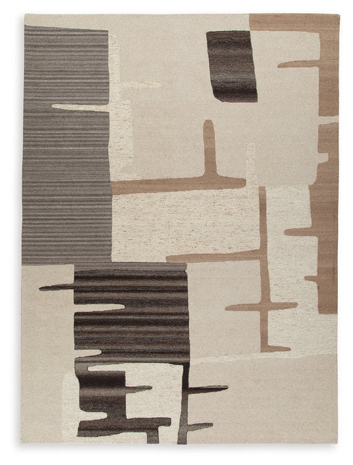 Kencher Beige/Brown Extra Large Rug - R406820