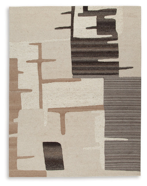 Kencher Beige/Brown Large Rug - R406821