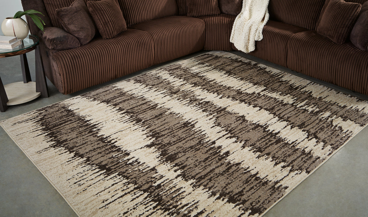 Keradon Cream/Brown Large Rug - R406841