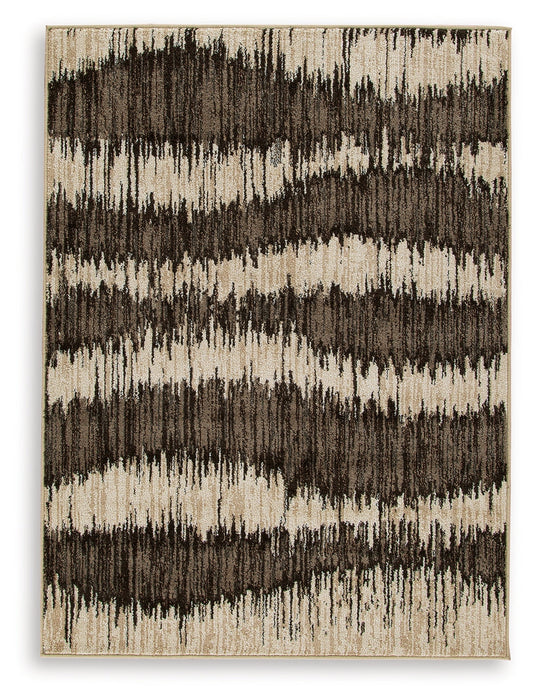 Keradon Cream/Brown Medium Rug - R406842