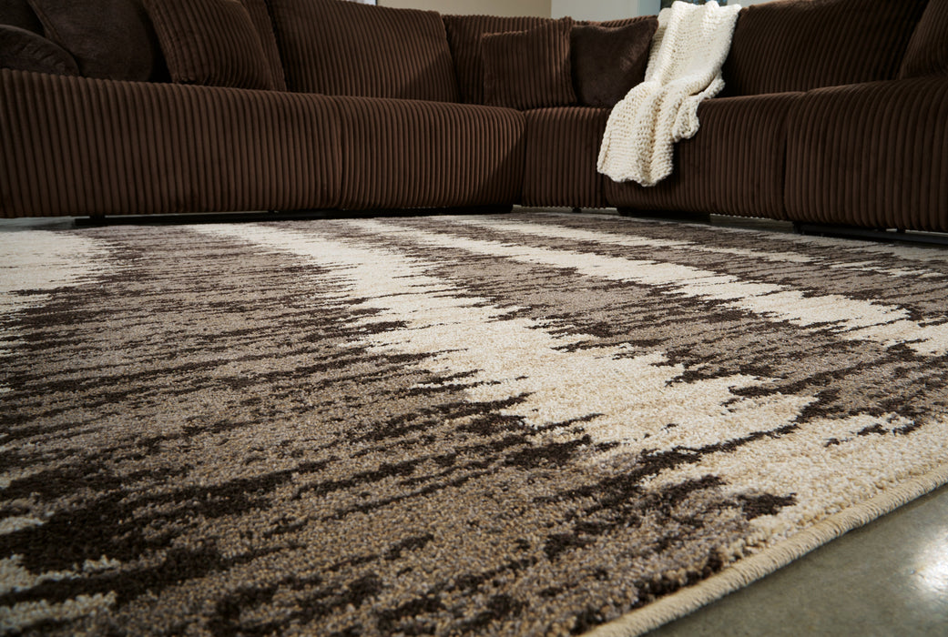 Keradon Cream/Brown Medium Rug - R406842