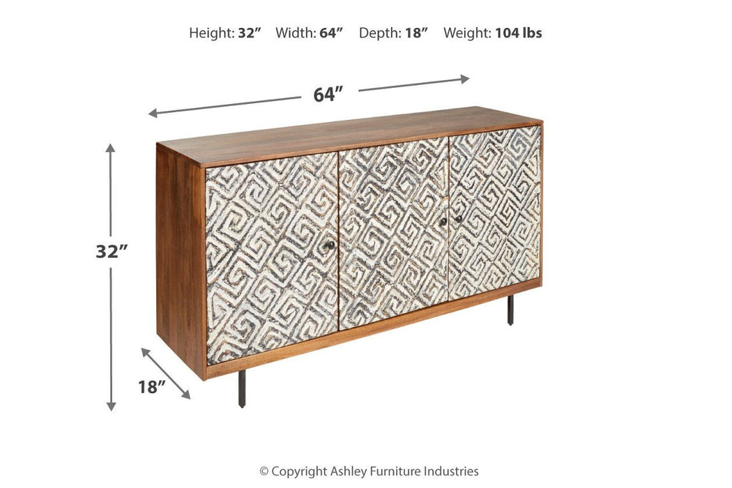 Kerrings Brown/Black/White Accent Cabinet - A4000258 - Lara Furniture