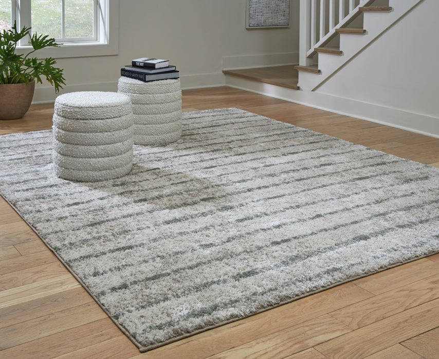 Laddway Cream/Green Large Rug - R406881