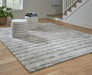 Laddway Cream/Green Large Rug - R406881