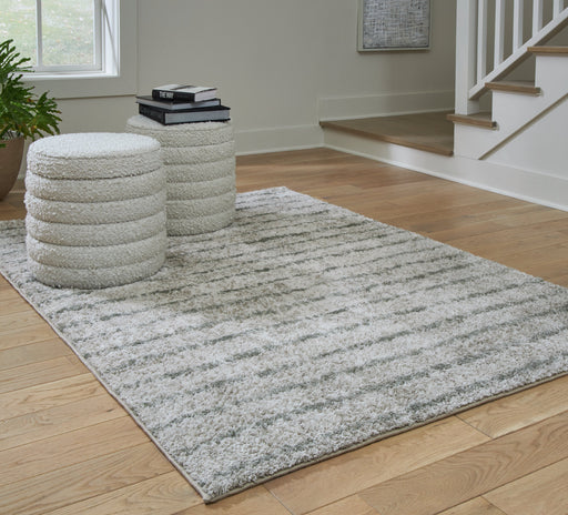 Laddway Cream/Green Medium Rug - R406882