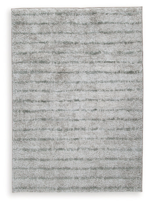 Laddway Cream/Green Medium Rug - R406882