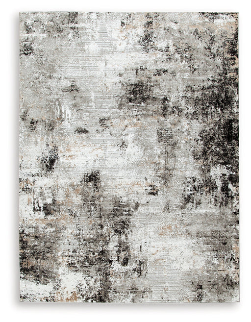 Langwell Black/Gray/White Extra Large Rug - R406780