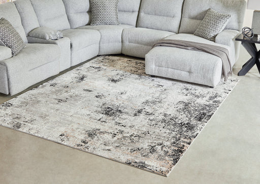 Langwell Black/Gray/White Large Rug - R406781