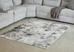 Langwell Black/Gray/White Medium Rug - R406782