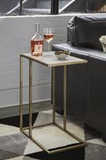 Lanport Champagne/White Accent Table - A4000236 - Lara Furniture