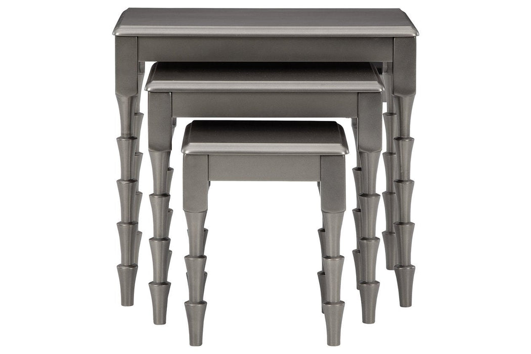 Larkendale Metallic Gray Accent Table (Set of 3) - A4000353 - Lara Furniture