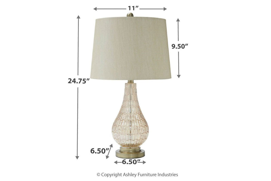 Latoya Champagne Table Lamp - L430594 - Lara Furniture