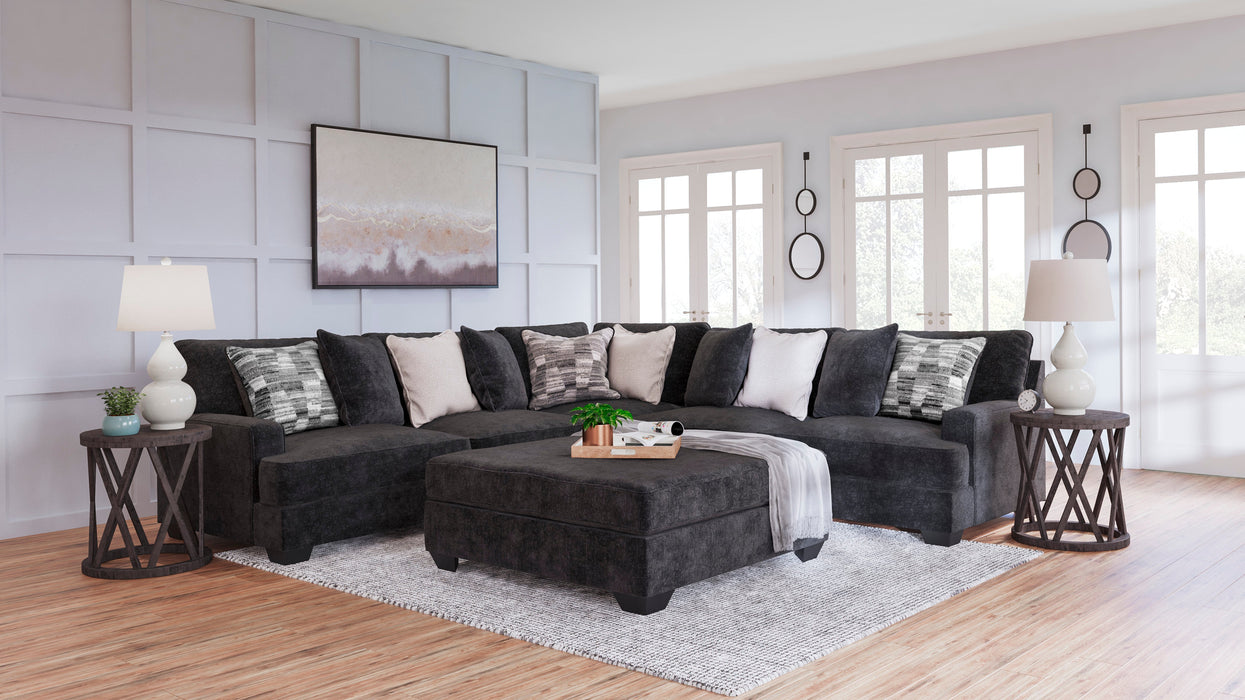 Lavernett Charcoal Sectional Set - Lara Furniture