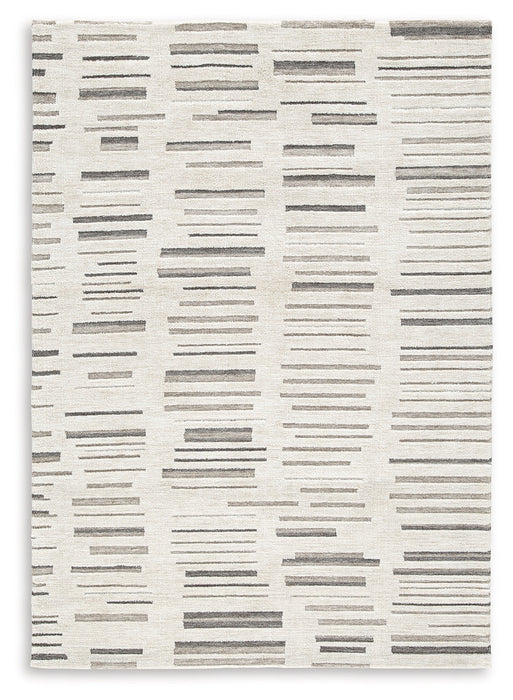 Leesdale Ivory/Brown/Black 5' x 7' Rug - R406422