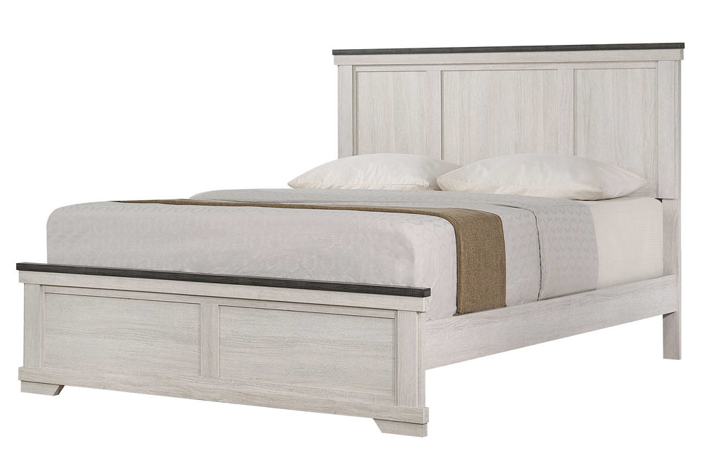 Leighton Two Tone King Panel Bed - Lara Furniture